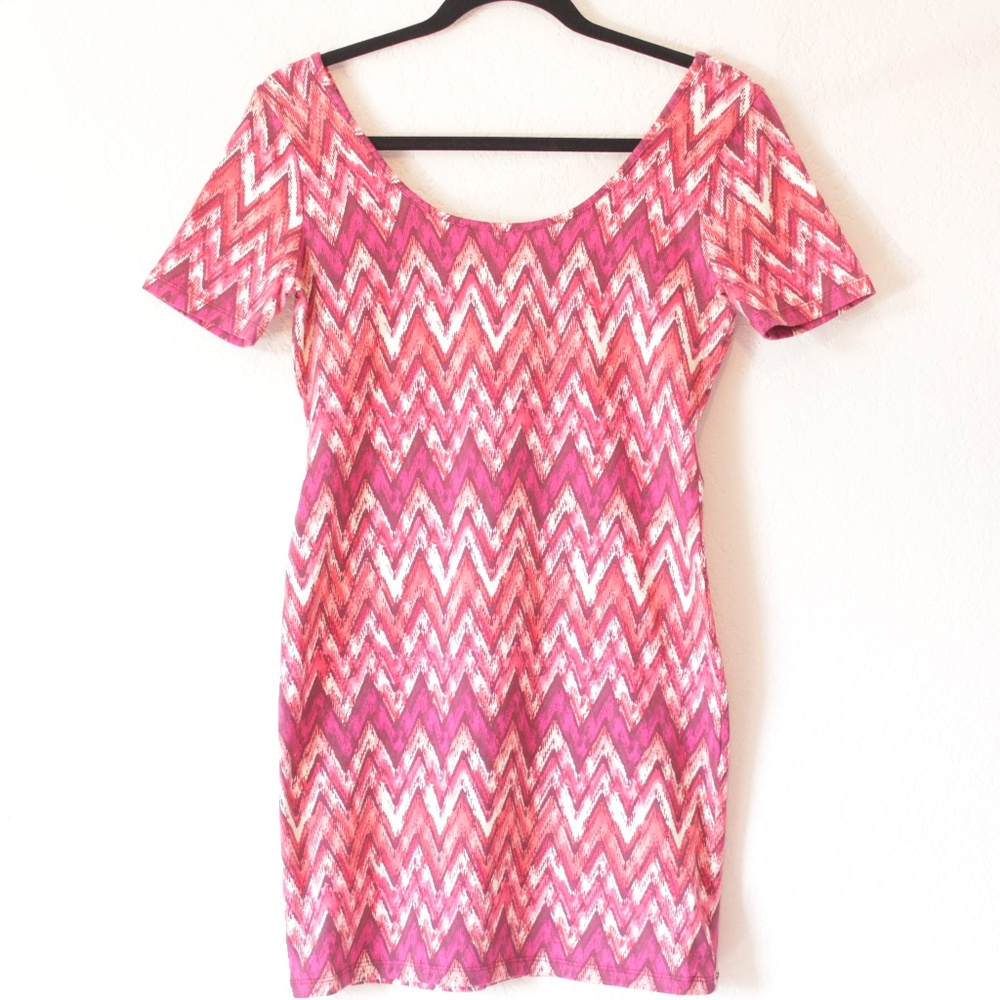 Pink Peach Cream Dress with Sleeves